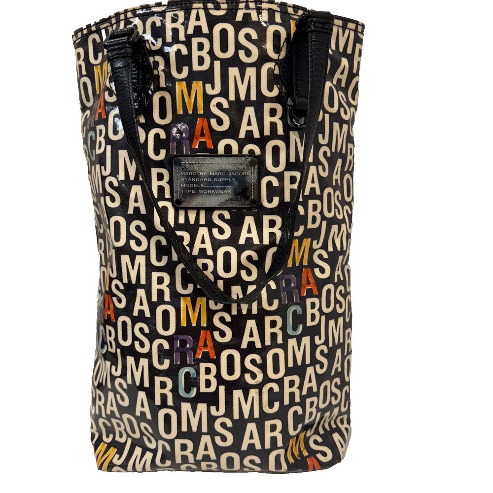 Marc by Marc Jacobs Standard Supply Laminated Vinyl Logo Tote Large Workwear